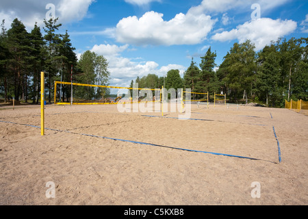 Champs de volley-ball de plage Banque D'Images