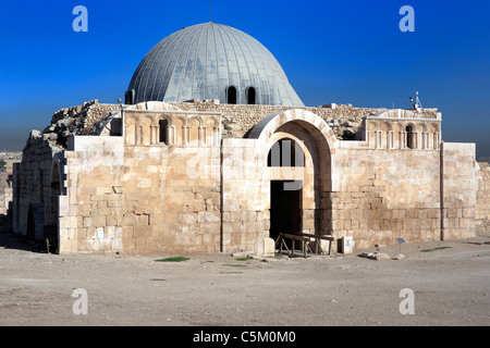 Citadelle, palais omeyyade (8e siècle), Amman, Jordanie Banque D'Images