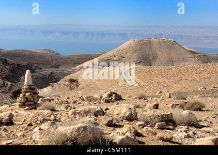 Forteresse d'Hérode le Grand (1 siècle avant J.-C.), Machaerus, près de Madaba, Jordanie Banque D'Images