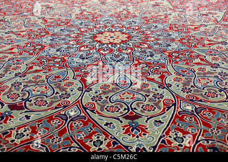 De beaux tapis orientaux dans une mosquée, Istanbul Turquie Banque D'Images