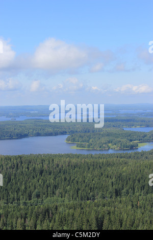 Vue aérienne de Kuopio, Finlande orientale Banque D'Images