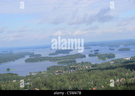 Vue aérienne de Kuopio, Finlande orientale Banque D'Images