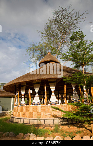 Buska Lodge Hôtel et restaurant près de Turmi dans la basse vallée de l'Omo, dans le sud de l'Afrique, poèmes Etiopia. Banque D'Images