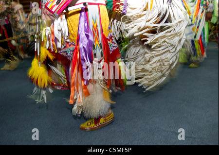 Les danseuses à la Première Nation Tsuu T'ina's Célébration annuelle, à l'ouest de Calgary, Alberta Banque D'Images