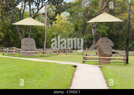 Prises au site archéologique de San Agustín, Colombie, Amérique du Sud, site du patrimoine mondial de l'UNESCO, dans département du Huila Banque D'Images