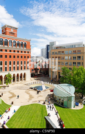 Place centrale de Brindleyplace, Birmingham, Angleterre, RU Banque D'Images