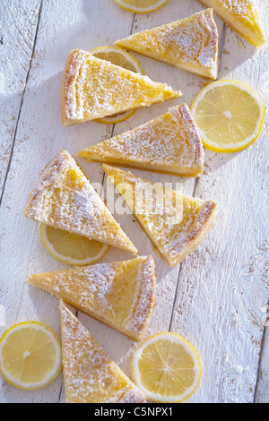 Morceaux de tarte au citron Banque D'Images