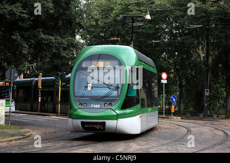 Tram à Milan Banque D'Images