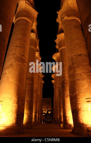 La colonnade de Luxor Temple .l'Egypte Banque D'Images