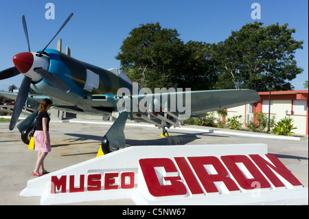 Hawker Sea Fury au Musée de l'invasion de la Baie des Cochons, Playa Giron, Cuba. Banque D'Images