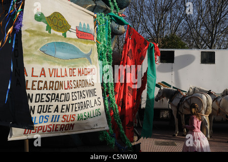 ' Enterrement de la Sardine" Fin de carnaval à .Madrid Communauté de Madrid. Espagne Banque D'Images