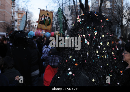 ' Enterrement de la Sardine" Fin de carnaval à .Madrid Communauté de Madrid. Espagne Banque D'Images