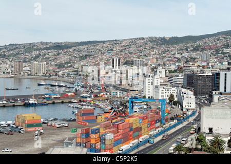 Avis de Valparaiso, Chili, Amérique du Sud Banque D'Images