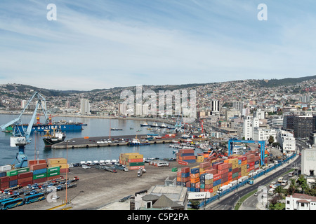 Avis de Valparaiso, Chili, Amérique du Sud Banque D'Images