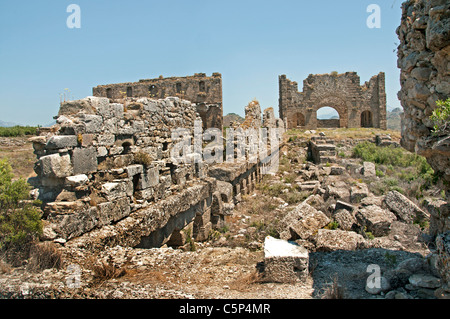 Aspendos ville importante dans l'état de Pamphylia contrôle romain en 190 BCE , Anatolie Turquie empereur romain Marcus Aurelius 161 - 80 AD Banque D'Images