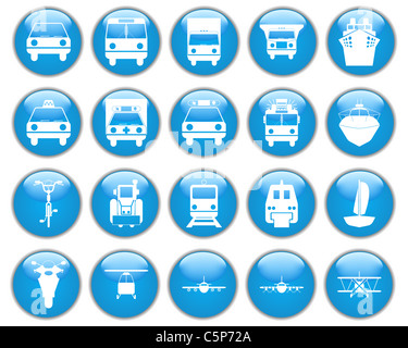 Ensemble de transport autre vecteur web icons Banque D'Images