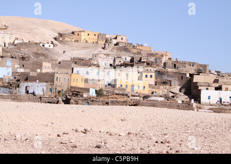 EL Qorna village à l'ouest de Louxor en Égypte -- ce village est n'existe plus Banque D'Images