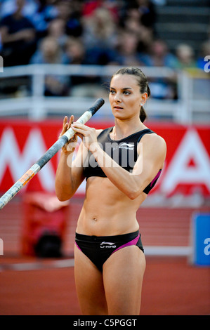 2011 Stockholm 0729-DN galan Diamond League - Yelena Isinbayeva RUS remporte le saut à la perche Banque D'Images