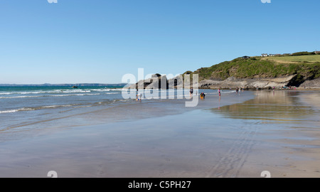 Broadhaven plage en été Banque D'Images