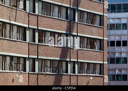 Destruction en surface politique d'Oslo où la terreur des bombes faites par Anders Behring Breivik a détruit des bâtiments.Photo:Jeff Gilbert Banque D'Images