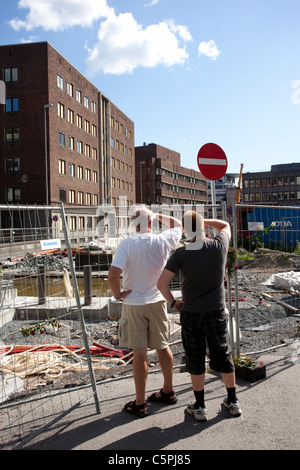 Destruction en surface politique d'Oslo où la terreur des bombes faites par Anders Behring Breivik a détruit des bâtiments.Photo:Jeff Gilbert Banque D'Images