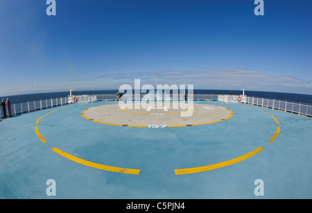 Pont sur l'hélisurface Brittany Ferries mv Pont Aven Banque D'Images