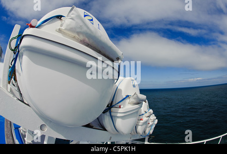 Les radeaux sur la Brittany Ferries mv Pont Aven Banque D'Images