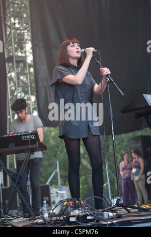 Ladytron effectuer au Festival Hegyalja 2011 en Hongrie, Tokaj, 13.juillet.2011 Banque D'Images