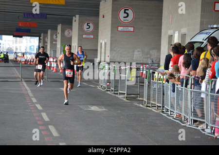 London Triathlon 2011 - Glissière Banque D'Images