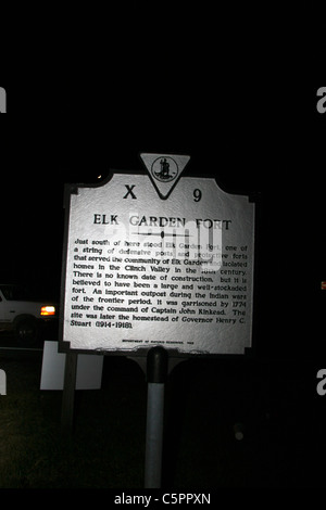 Elk Garden Fort. Un avant-poste important pendant les guerres indiennes de la frontière. Banque D'Images