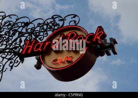 Hard Rock Cafe Munich logo Banque D'Images