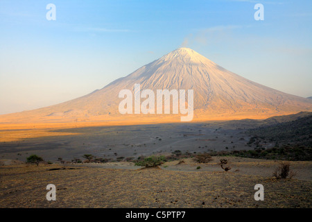 Ol Doinyo Lengai volcan, le lac Natron, en Tanzanie Banque D'Images