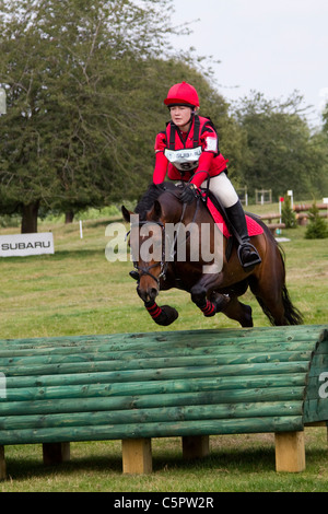 « Fence quatorze »  Horse & Rider sur les pistes de ski de fond ; Test d'agilité, compétition, parcours de saut, équitation, équine, saut, saut, saut, course de temps, succès, compétition, galop, galloop, cheval, cheval, haies, mammifère, mouvement, obstacle, cavalier, équitation, spectacle, vitesse, tournoi, balade, sport, animal, barrière de woodem, campagne, clôture, herbe, mouvement, nature, extérieur, campagne, équitation, Royaume-Uni Banque D'Images