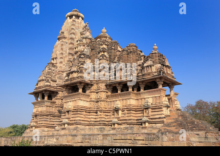 Des temples hindous (9-11ème siècle), groupe occidental, UNESCO World Heritage site, Khajuraho, Inde Banque D'Images