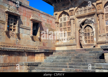 Mosquée (15ème-16ème siècle), l'UNESCO World Heritage site, Champaner, Inde Banque D'Images