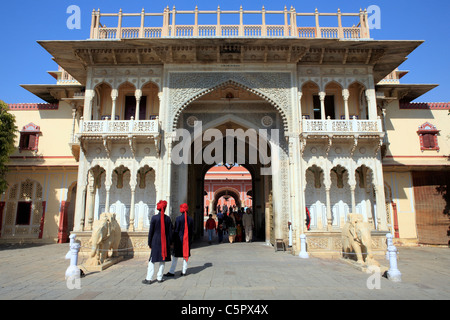 Palais de la ville (18e siècle), Jaipur, Inde Banque D'Images