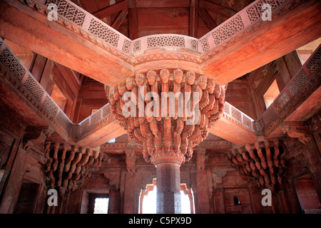 Diwan-i-Khas, Akbar's palace (1569-1572), UNESCO World Heritage site, Fatehpur Sikri, Inde Banque D'Images