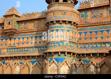 Fort, Man Mandir Palace (1500), Gwalior, Inde Banque D'Images