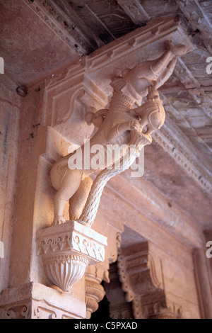 Fort, Man Mandir Palace (1500), Gwalior, Inde Banque D'Images