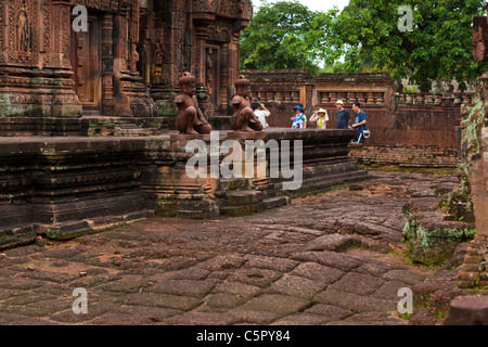 Banteay Srei, Banteay Srey ou près d'Angkor, Siem Reap, Cambodge, Indochine, Asie du sud-est Banque D'Images