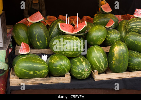 Les Melons d'eau douce à vendre Banque D'Images