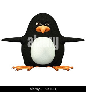Illustration d'un pingouin isolé sur fond blanc Banque D'Images