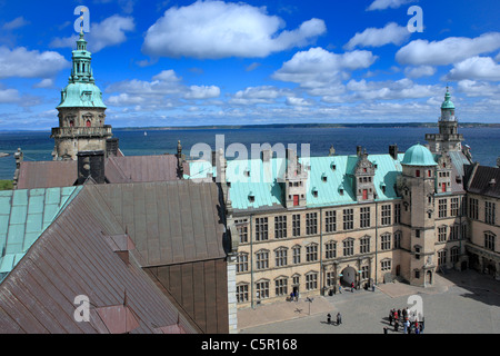 Palais de Kronborg (hameaux) Château d'Elseneur, 1574-1585, Helsingor, Danemark, Nouvelle-Zélande Banque D'Images