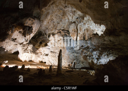 Grotte de l'intérieur, grande chambre formations / Salle de géants, Carlsbad Caverns National Park, New Mexico, United States of America Banque D'Images
