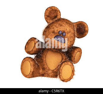 Illustration d'un ours isolé sur fond blanc Banque D'Images