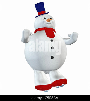 Illustration d'un Bonhomme isolé sur fond blanc Banque D'Images