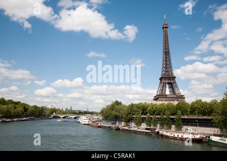 Paris - Tour Eiffel du riverside Banque D'Images