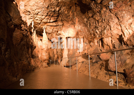 - Grotte Baradla grottes bigest Centre Europe - Voros-toi tour - Hongrie Banque D'Images