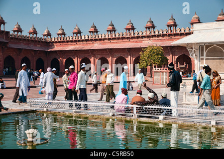 La Jama Masjid de indienne Fatehpur Sikri, construite par empereur moghol Akbar en 1570. Banque D'Images