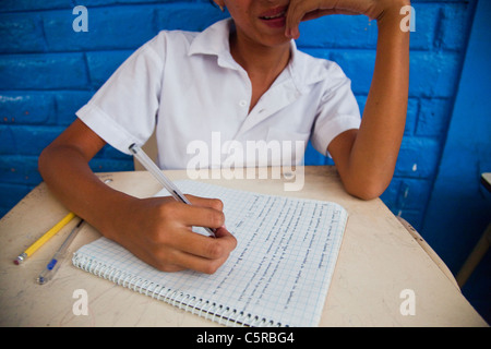 Middle School à Canton La Junta, Comalapa Chalatenango, El Salvador Banque D'Images